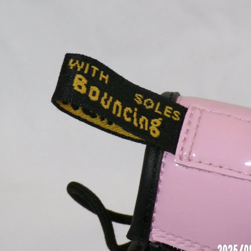 DR,  MARTENS 1460 SOFTY ( T )  PALE PINK TODDLER ZIPPERED BOOTS